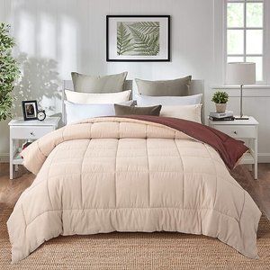 Brown/ Taupe Reversible Comforter Queen